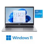 Acer Aspire 3, 15.6″ Full HD Display, 12th Gen Intel Core i5-1235U, Intel Iris Xe Graphics, 8GB DDR4, 256GB NVMe SSD, Silver, Windows 11 Home, A315-59-53ER