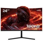 CRUA 24″ 165Hz/180Hz Curved Gaming Monitor – FHD 1080P Frameless Computer Monitor, AMD FreeSync, Low Motion Blur,DP&HDMI Port, Black