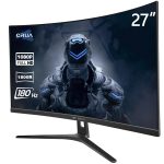 CRUA 27″ 165Hz/180Hz Curved Gaming Monitor – FHD 1080P,AMD FreeSync,1800R Frameless Computer Monitor, 1ms GTG, DP&HDMI Port, Black