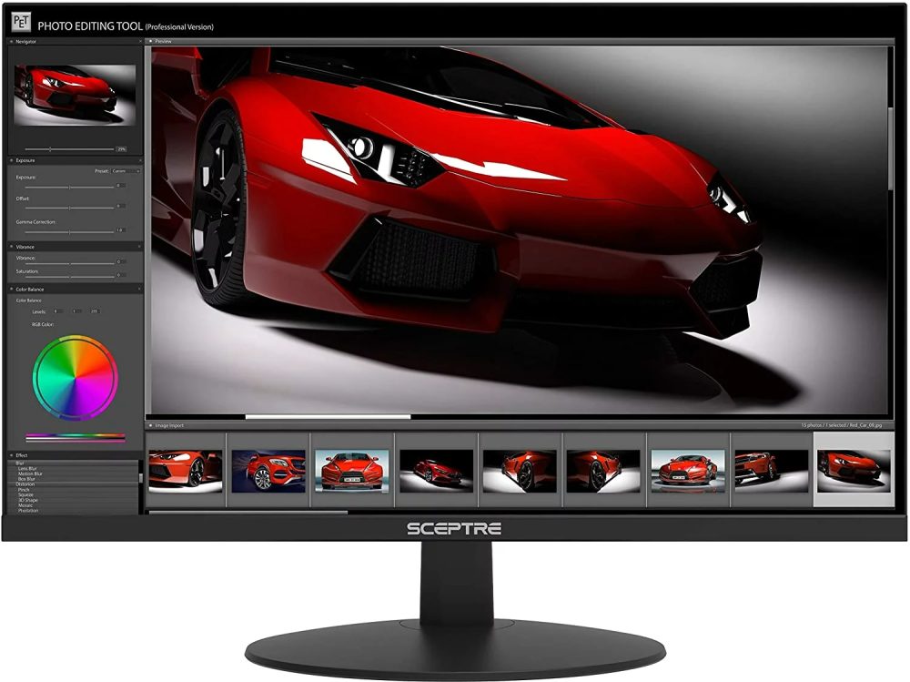 Sceptre 20" Ultra Thin 1600x900 HDMI VGA 75Hz 5ms Frameless LED Monitor - E205W-