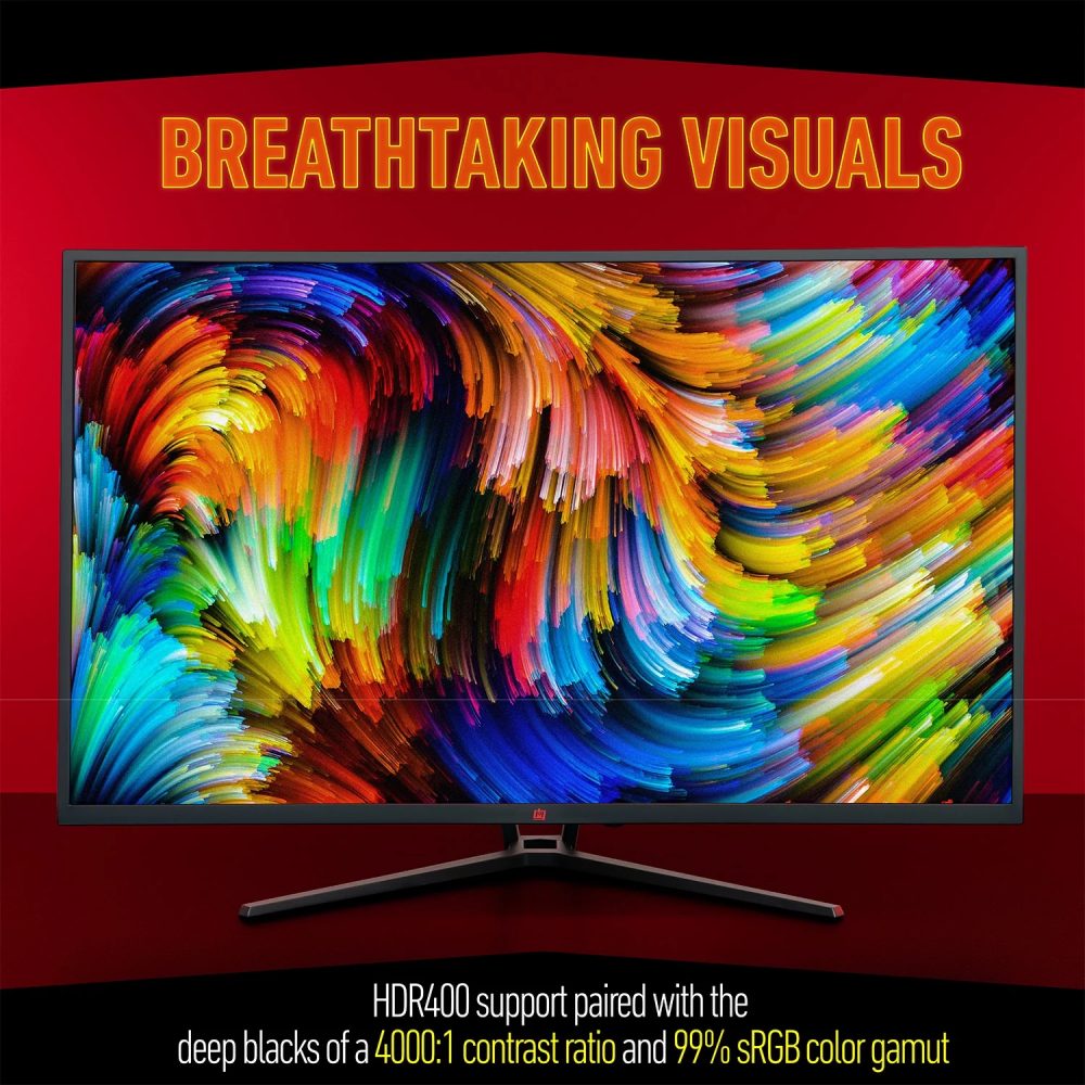 Deco Gear 39" Curved Ultrawide Gaming Monitor, 2560x1440, 1ms MPRT, 165 Hz, 16:9, HDR400, 4000:1
