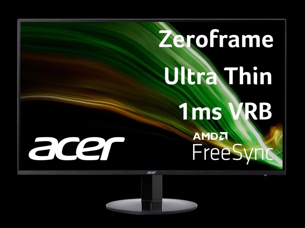 Acer 23.8” Full HD (1920 x 1080) Ultra-Thin IPS Monitor, 75Hz, 1ms VRB, SA241Y Bi, Acer Visioncare