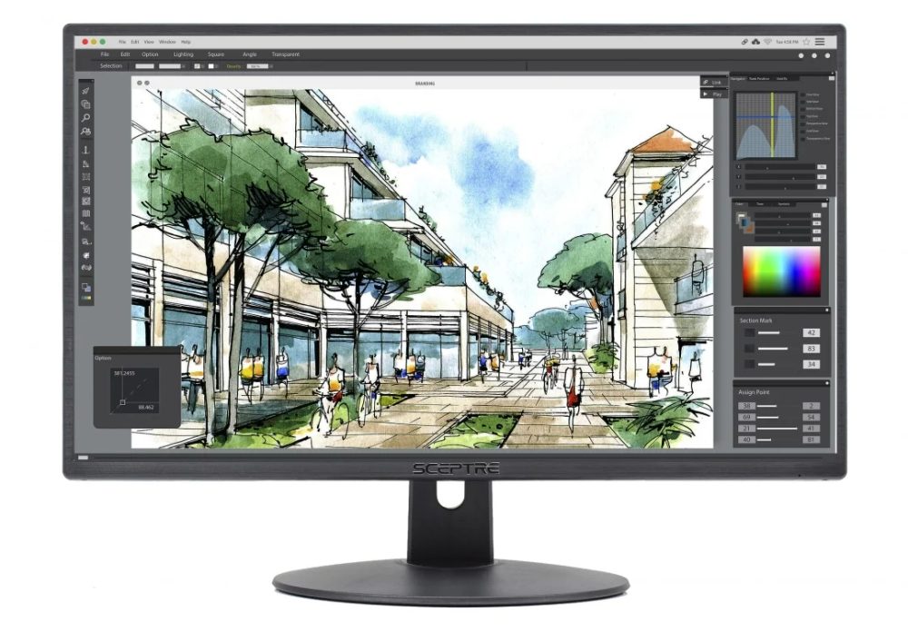 Sceptre 20" Ultra Thin 1600x900 HDMI VGA 75Hz 5ms Frameless LED Monitor - E205W-