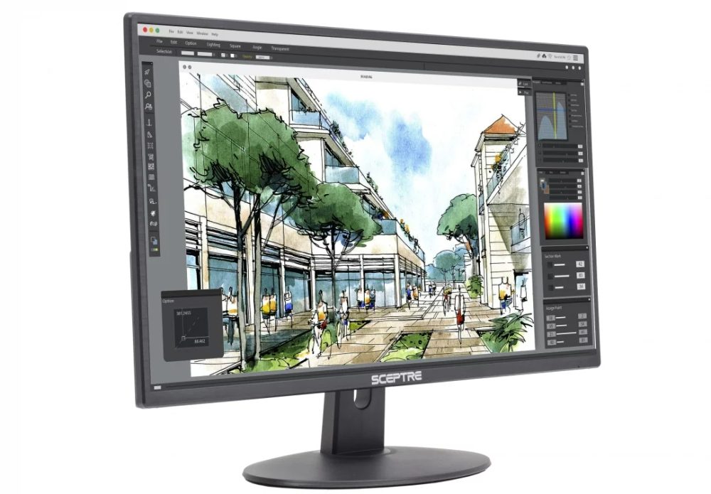 Sceptre 20" Ultra Thin 1600x900 HDMI VGA 75Hz 5ms Frameless LED Monitor - E205W-