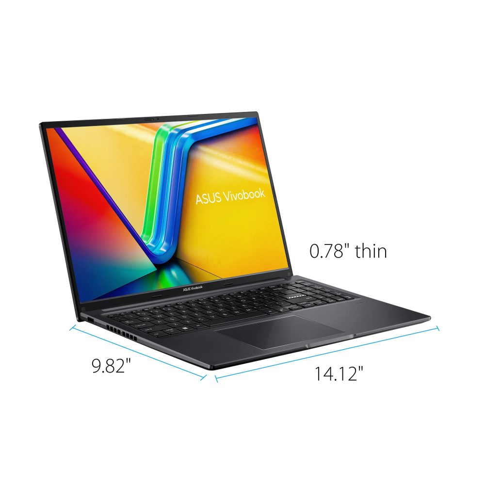 ASUS Vivobook 16” PC Laptop, Intel Core i7-1255U, 16GB, 512GB, Win 11 Home, Black, F1605ZA-WS74