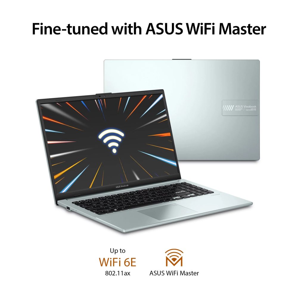 ASUS Vivobook 15.6” FHD PC Laptop, Intel i3-N305, 8GB, 256GB, Windows 11, Green Grey, E1504GA-WS34