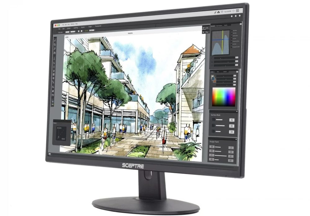 Sceptre 20" Ultra Thin 1600x900 HDMI VGA 75Hz 5ms Frameless LED Monitor - E205W-