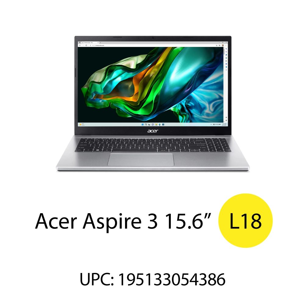 Acer Aspire 3, 15.6" Full HD Display, 12th Gen Intel Core i5-1235U, Intel Iris Xe Graphics, 8GB DDR4, 256GB NVMe SSD, Silver, Windows 11 Home, A315-59-53ER