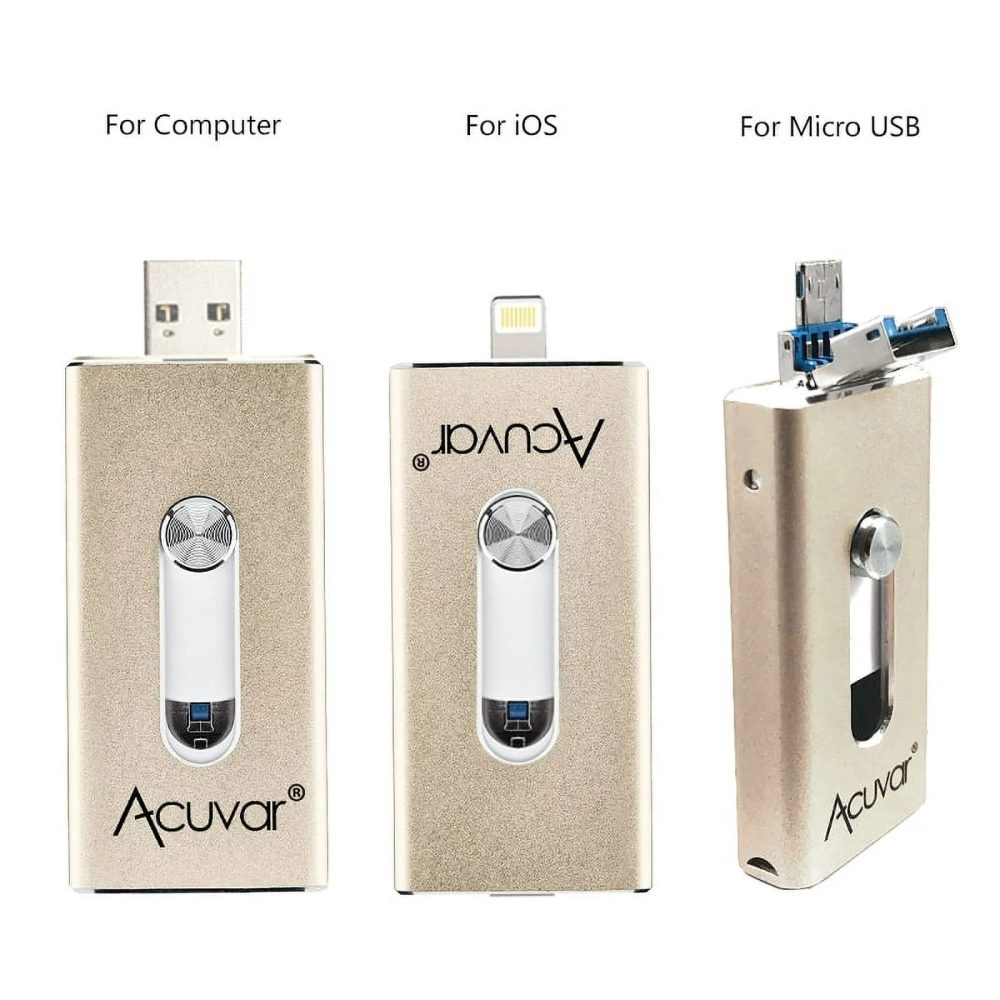 Acuvar 64GB Portable USB Flash Drive for all iPhone, iPad iOS Devices and all computers