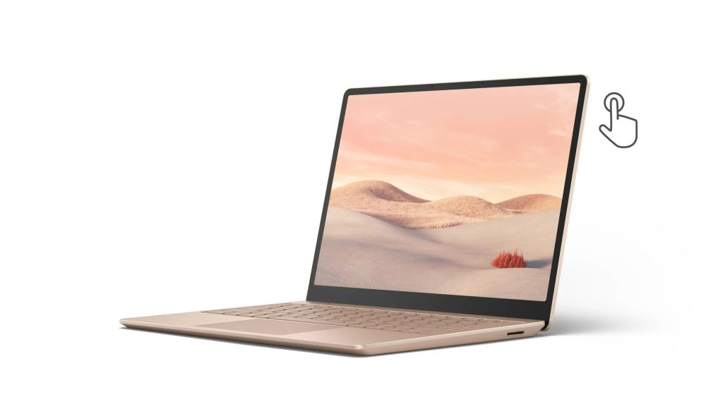 Microsoft Surface Laptop Go, 12.4" Touchscreen, Intel Core i5-1035G1, 8GB Memory, 128GB SSD, Sandstone, THH-00035