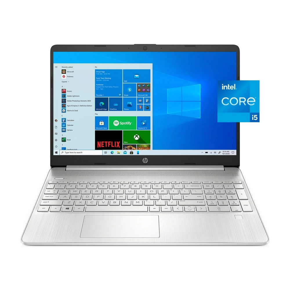 HP 15.6" Laptop, Intel Core i5-1135G7, 2.4GHz Intel Iris Xe Graphics, 8GB Ram 512GB SSD, Windows 11, Natural Silver, 15-dy2152wm