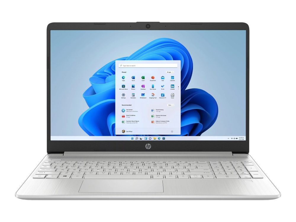 HP 15.6" Laptop, Intel Core i5-1135G7, 2.4GHz Intel Iris Xe Graphics, 8GB Ram 512GB SSD, Windows 11, Natural Silver, 15-dy2152wm