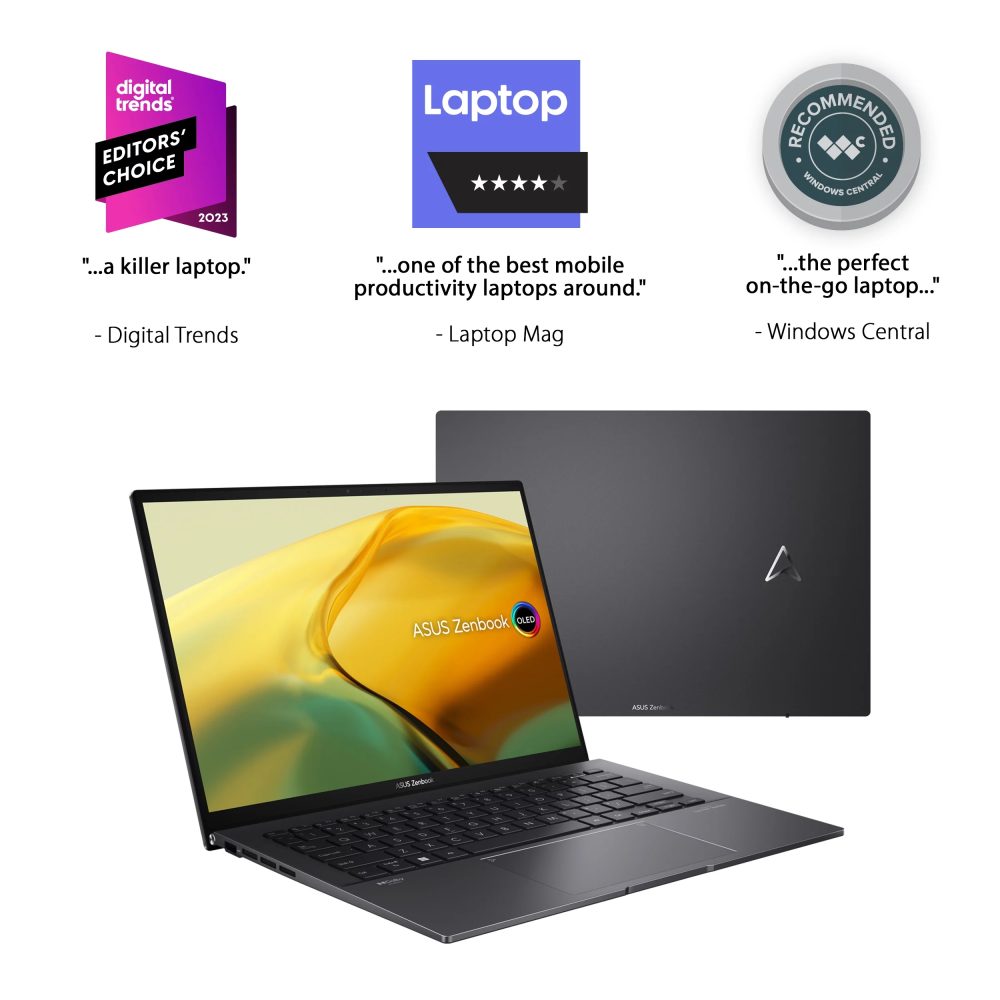 ASUS Zenbook 14” OLED Touch PC Laptop, AMD Ryzen 7 7730U, 16GB, 512GB, Windows 11, UM3402YA-WS74T
