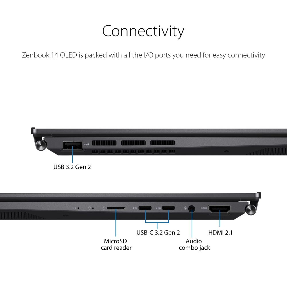 ASUS Zenbook 14” OLED Touch PC Laptop, AMD Ryzen 7 7730U, 16GB, 512GB, Windows 11, UM3402YA-WS74T