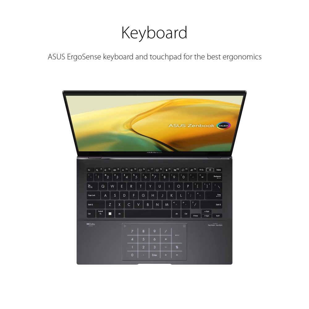ASUS Zenbook 14” OLED Touch PC Laptop, AMD Ryzen 7 7730U, 16GB, 512GB, Windows 11, UM3402YA-WS74T