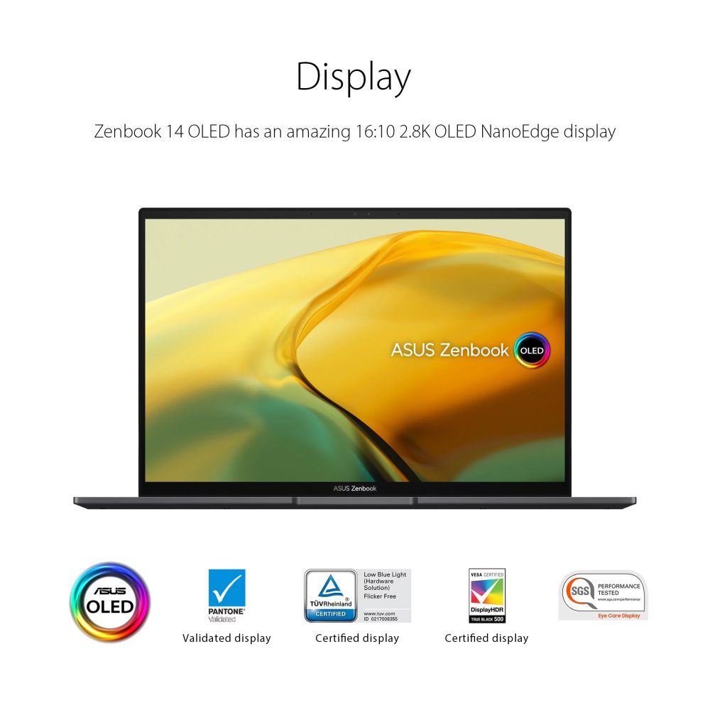 ASUS Zenbook 14” OLED Touch PC Laptop, AMD Ryzen 7 7730U, 16GB, 512GB, Windows 11, UM3402YA-WS74T
